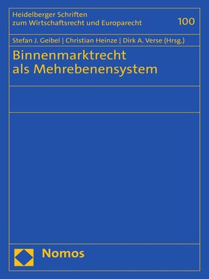 cover image of Binnenmarktrecht als Mehrebenensystem